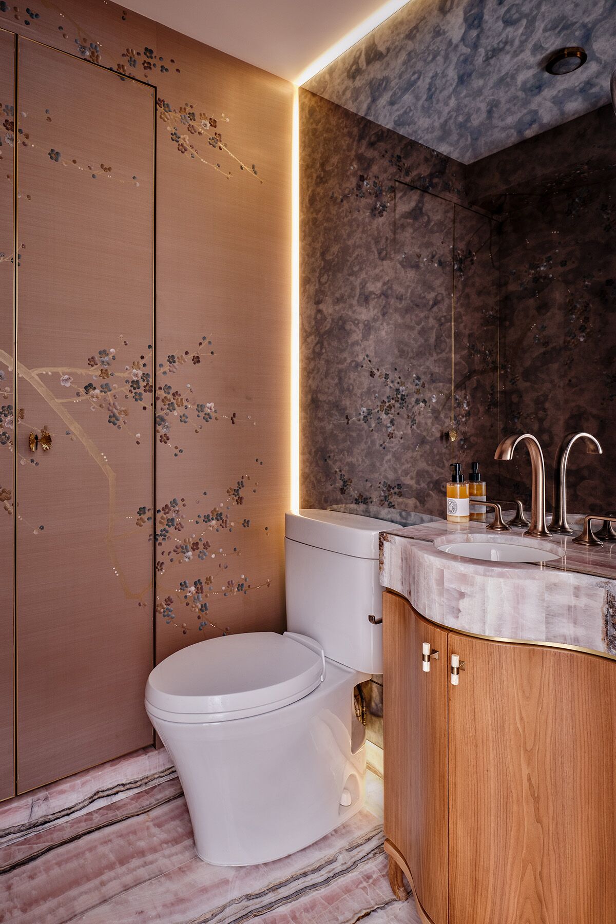 Small Powder Room Design in NYC