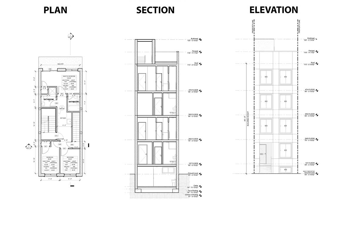 Plan Section Elevation Architecture Drawings